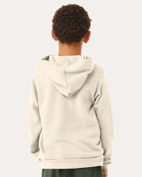 BELLA + CANVAS Youth Sponge Fleece Hoodie Sweatshirt - 3719Y - Natural