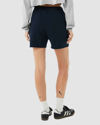 BELLA + CANVAS Women's Cutoff Fleece Shorts - 3787 - Navy