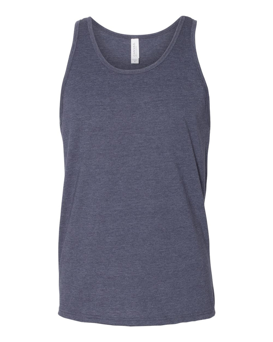 BELLA + CANVAS Unisex Heather CVC Tank - 3480CVC - Heather Navy