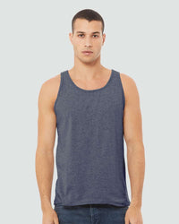 BELLA + CANVAS Unisex Heather CVC Tank - 3480CVC - Heather Navy