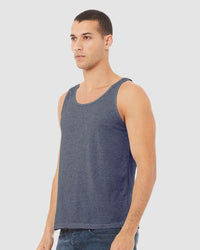 BELLA + CANVAS Unisex Heather CVC Tank - 3480CVC - Heather Navy