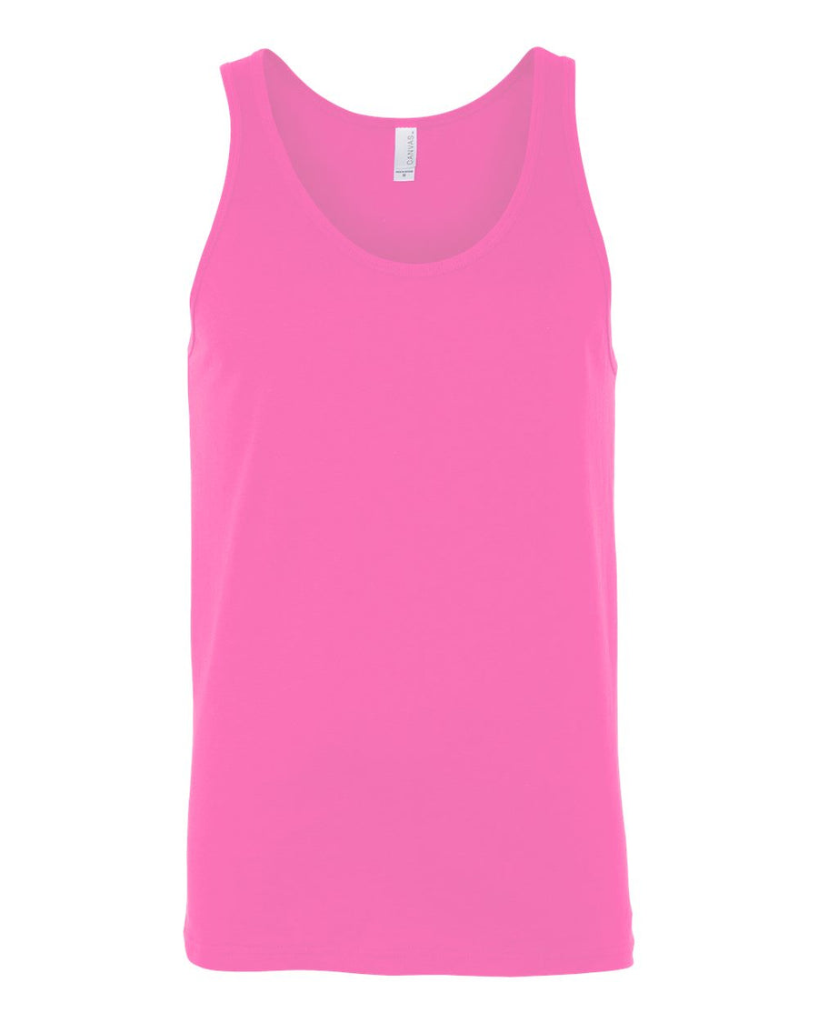 BELLA + CANVAS Unisex Heather CVC Tank - 3480CVC - Neon Pink