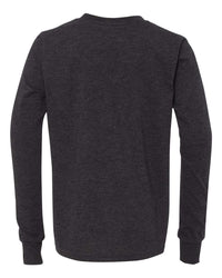 BELLA + CANVAS Youth Triblend Long Sleeve Tee - 3513Y - Charcoal Black Triblend