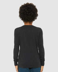 BELLA + CANVAS Youth Triblend Long Sleeve Tee - 3513Y - Charcoal Black Triblend
