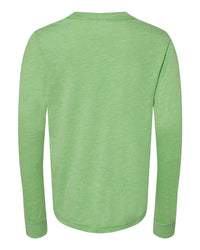 BELLA + CANVAS Youth Triblend Long Sleeve Tee - 3513Y - Green Triblend