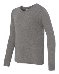 BELLA + CANVAS Youth Triblend Long Sleeve Tee - 3513Y - Grey Triblend