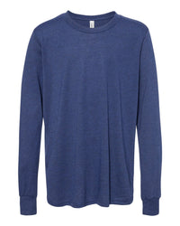 BELLA + CANVAS Youth Triblend Long Sleeve Tee - 3513Y - Navy Triblend