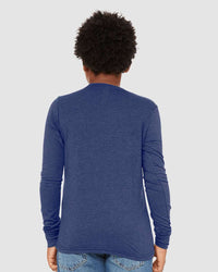 BELLA + CANVAS Youth Triblend Long Sleeve Tee - 3513Y - Navy Triblend