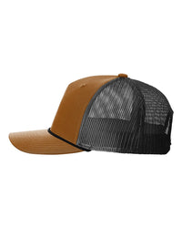 Richardson Five-Panel Trucker with Rope Cap - 112FPR - Caramel/ Black