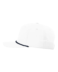 Richardson Five-Panel Classic Rope Cap - 258 - White/ Navy