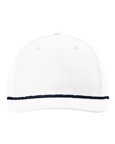 Richardson Five-Panel Classic Rope Cap - 258 - White/ Navy