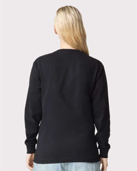 American Apparel Unisex Super Heavyweight Long Sleeve Pocket Tee - 9410 - Black