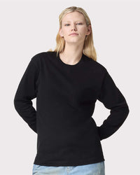 American Apparel Unisex Super Heavyweight Long Sleeve Pocket Tee - 9410 - Black