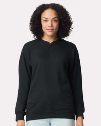 Gildan Unisex Softstyle® Midweight 1/4 Zip Sweatshirt - SF008 - Black