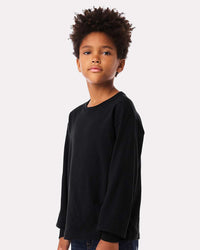 BELLA + CANVAS Youth 6oz. Heavyweight Long Sleeve Tee - 3511Y - Black