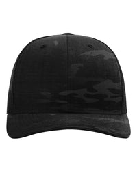 Richardson Tactical Trucker Cap - 112PT - Mulitcam Black