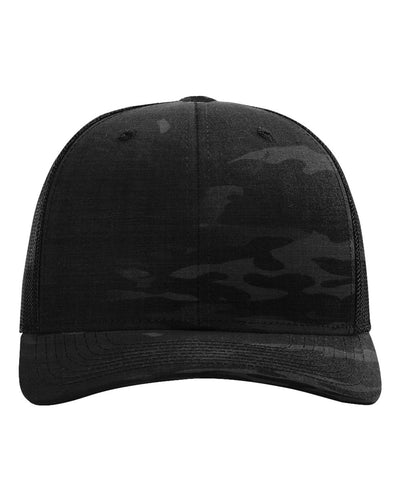 Richardson Tactical Trucker Cap - 112PT - Mulitcam Black