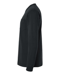 Gildan Unisex Ultra Cotton® Long Sleeve Pocket T-Shirt - 2410 - Black