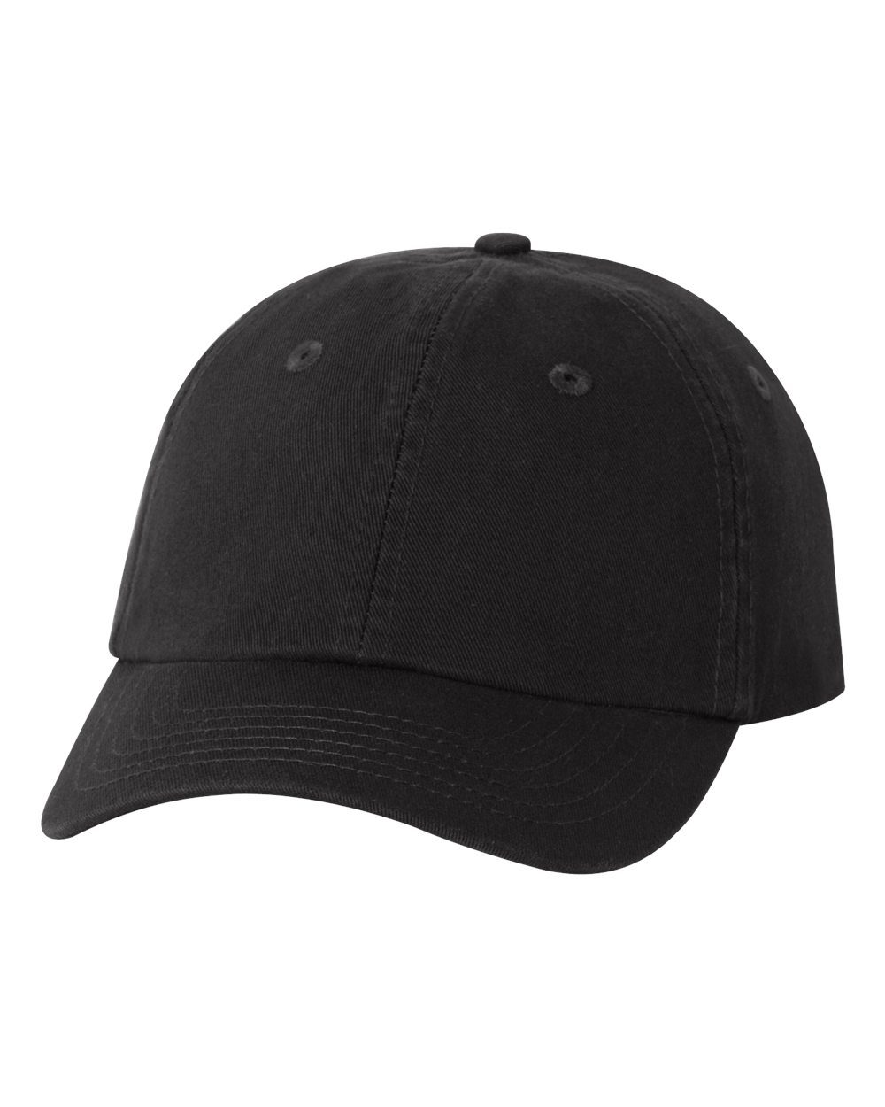 Valucap Youth Small Fit Bio-Washed Dad Hat - VC300Y - Black