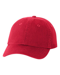 Valucap Youth Small Fit Bio-Washed Dad Hat - VC300Y - Red