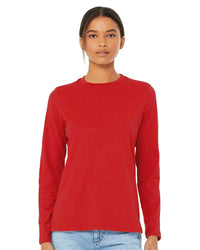 BELLA + CANVAS Women’s Jersey Long Sleeve Tee - 6500 - Red