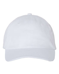 Valucap Youth Small Fit Bio-Washed Dad Hat - VC300Y - White