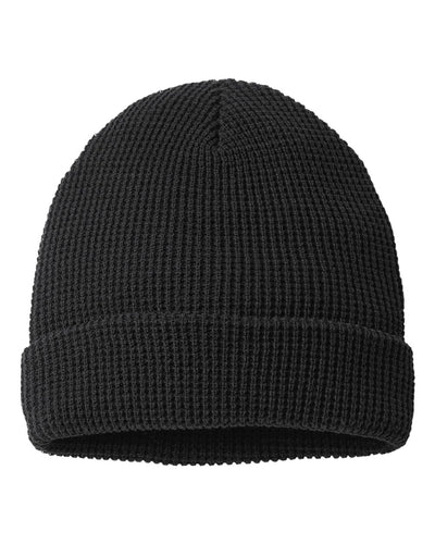 Richardson Waffle Cuffed Beanie - 146R - Black