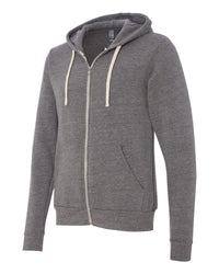 BELLA + CANVAS Unisex Triblend Sponge Fleece Full-Zip Hoodie Sweatshirt - 3909 - Grey Triblend