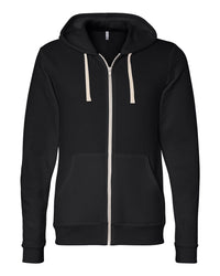 BELLA + CANVAS Unisex Triblend Sponge Fleece Full-Zip Hoodie Sweatshirt - 3909 - Solid Black Triblend