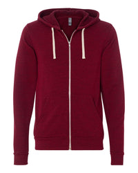 BELLA + CANVAS Unisex Triblend Sponge Fleece Full-Zip Hoodie Sweatshirt - 3909 - Cardinal Triblend
