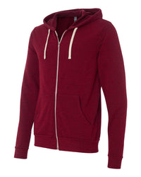 BELLA + CANVAS Unisex Triblend Sponge Fleece Full-Zip Hoodie Sweatshirt - 3909 - Cardinal Triblend