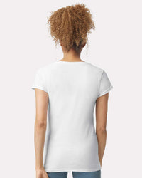 Gildan Women's Softstyle® V-Neck T-Shirt - 64V00L - White