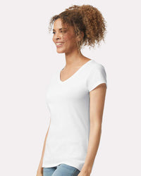 Gildan Women's Softstyle® V-Neck T-Shirt - 64V00L - White