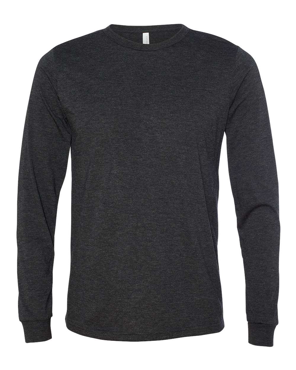 BELLA + CANVAS Unisex Triblend Long Sleeve Tee - 3513 - Charcoal Black Triblend