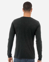BELLA + CANVAS Unisex Triblend Long Sleeve Tee - 3513 - Charcoal Black Triblend