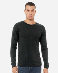 BELLA + CANVAS Unisex Triblend Long Sleeve Tee - 3513 - Charcoal Black Triblend