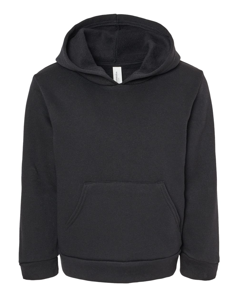 BELLA + CANVAS Toddler Sponge Fleece Pullover Hoodie Sweatshirt - 3719T - Black