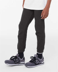 BELLA + CANVAS Youth Jogger Sweatpants - 3727Y - Dark Grey Heather