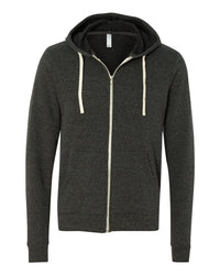 BELLA + CANVAS Unisex Triblend Sponge Fleece Full-Zip Hoodie Sweatshirt - 3909 - Charcoal Black Triblend