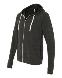 BELLA + CANVAS Unisex Triblend Sponge Fleece Full-Zip Hoodie Sweatshirt - 3909 - Charcoal Black Triblend