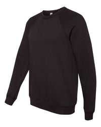 BELLA + CANVAS Unisex Sponge Fleece Raglan Crewneck Sweatshirt - 3901 - Black
