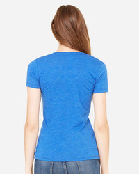 BELLA + CANVAS Women’s Triblend Deep V-Neck Tee - 8435 - True Royal Triblend