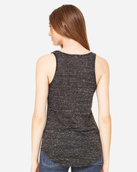 BELLA + CANVAS Women's Flowy V-Neck Tank - 8805 - Black Marble