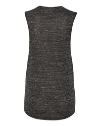 BELLA + CANVAS Women's Flowy Scoop Muscle Tank - 8803 - Black Marble