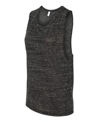 BELLA + CANVAS Women's Flowy Scoop Muscle Tank - 8803 - Black Marble