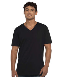 Next Level Unisex Cotton V-Neck T-Shirt - 3200 - Black