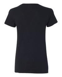 Gildan Women's Heavy Cotton™ V-Neck T-Shirt - 5V00L - Black