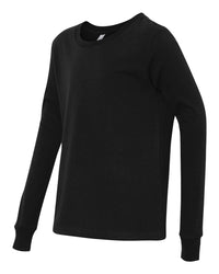 BELLA + CANVAS Youth Jersey Long Sleeve Tee - 3501Y - Black