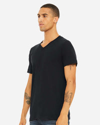 BELLA + CANVAS Unisex Jersey V-Neck Tee - 3005 - Vintage Black
