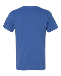 BELLA + CANVAS Men's Jersey Pocket Tee - 3021 - Heather True Royal/ Navy